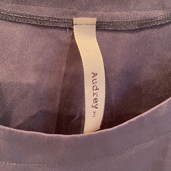 Grey Blouse with Gold Pocket Trim - Picture 3 of 4